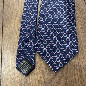 Tie Rack Silk Tie, Blue and Pink